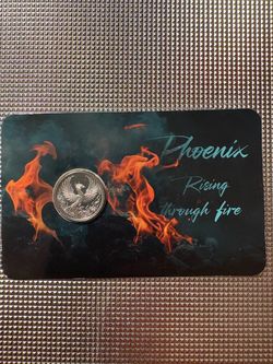 1/10 oz.999 Fine Silver NUIE Phoenix Rising Through Fire. Sold in lots of 10