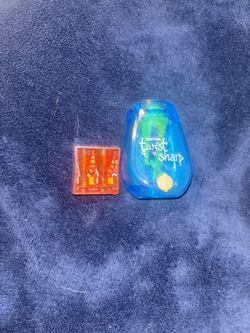 1 blue twist n sharp pencil sharpener 1 orange multi slot pencil sharpener