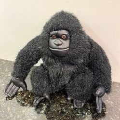Black Gorilla Plush with Velcro Hands. Size 8”Mei Da Toys