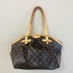 Authentic Louis Vuitton Tivoli GM Monogram Canvas Leather Shoulder Bag With Dust Bag