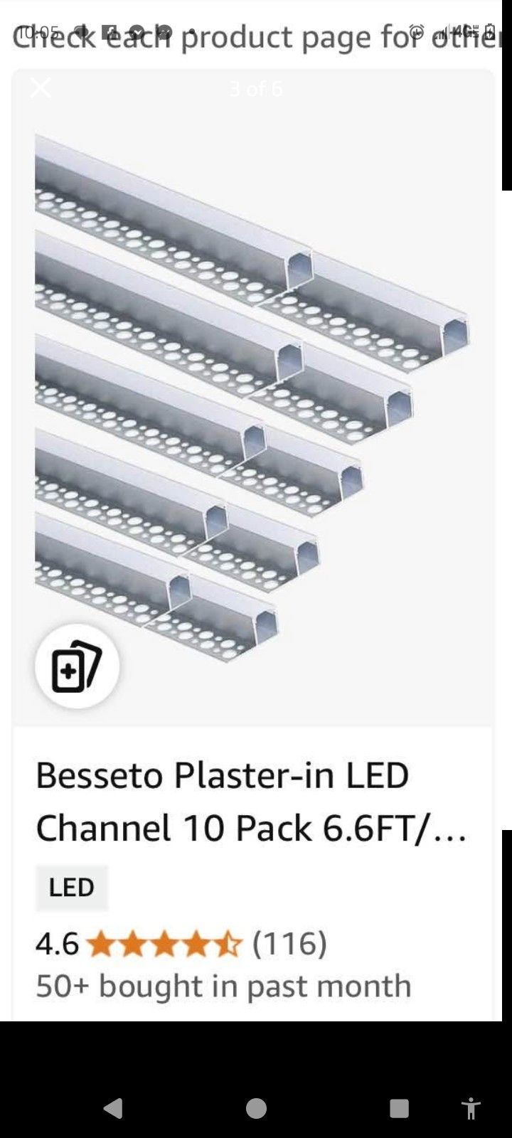 Besseto Plaster-in LED
Channel 10 Pack 6.6FT