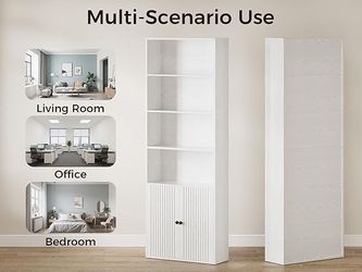 6 Tier Tall Book Shelf, Shelving Unit, Free Standing Display Shelf