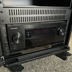 Pioneer Av Receiver With Strong Fs Series Rack System 
