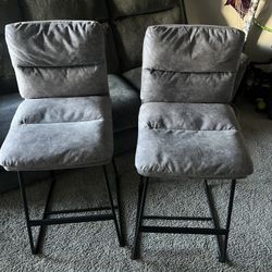 Set Of 2 Upholstered Barstools