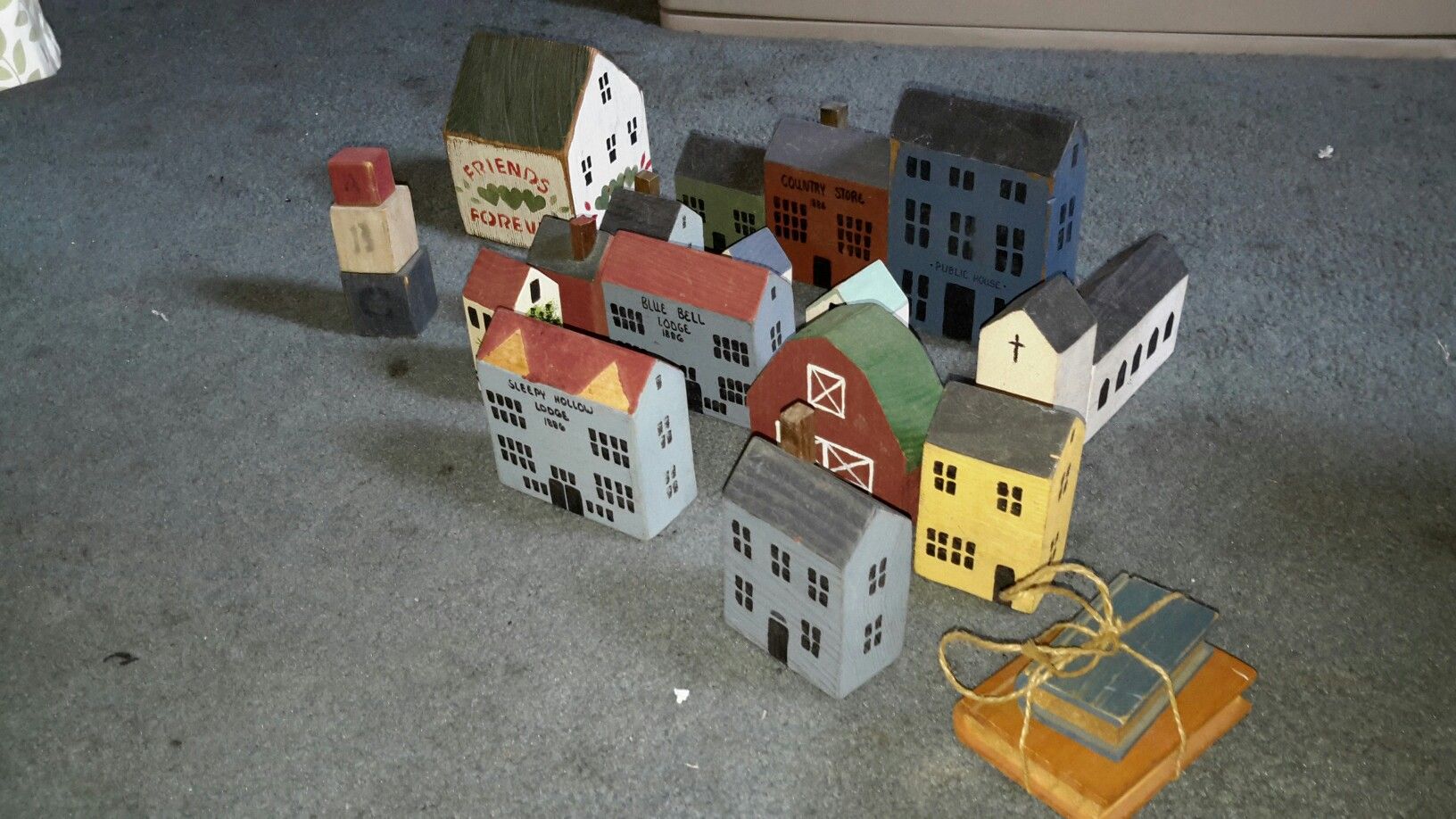 Old antique wooden city 1800s