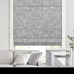New No Drill Cordless Roman Shade - 100% Blackout
