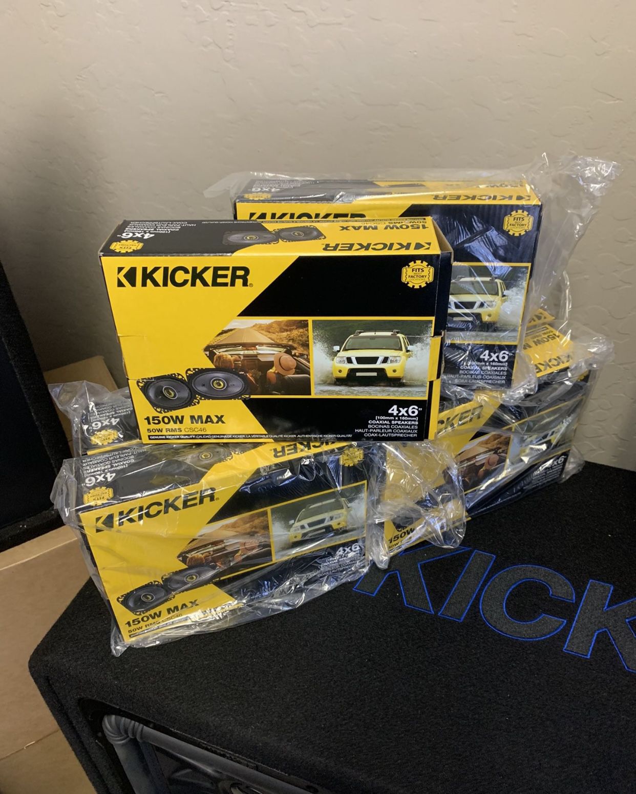 Kicker Car Audio. 4x6 Car Stereo Speakers . High Quality. Blowout $50 A Pair While They Last. New 