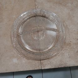 2 Daisy Clear Grill Plates By Indiana Glass