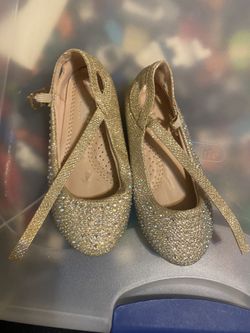 Toddler Girls Sparkly Flats Size 10