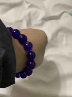 Amethyst glass bracelet