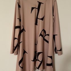 Women Chic / Boutique/ Rose Long Sleeve Blouse Tunic Tops Size XL 