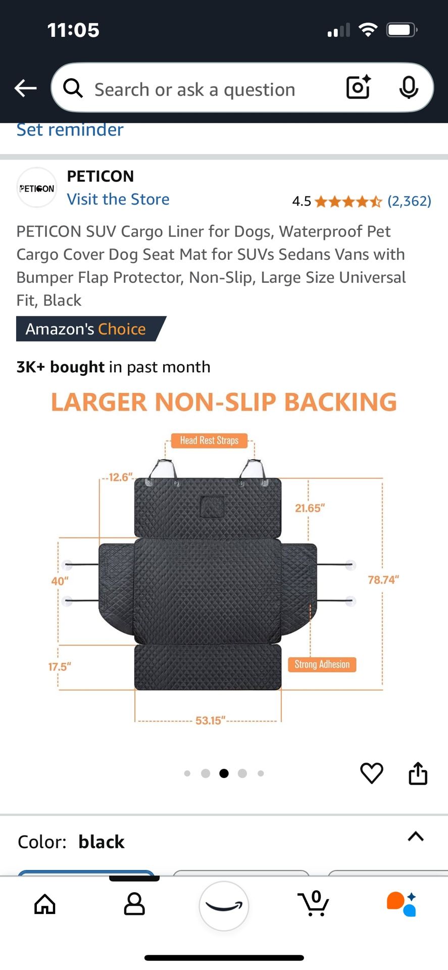 Cargo Liner (car Seat Covers)