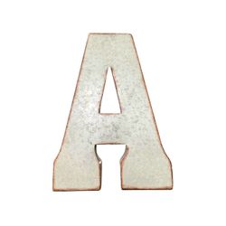Letter A Wall Plaque Sign - Silver Metal Wall Mounted 3D Effect