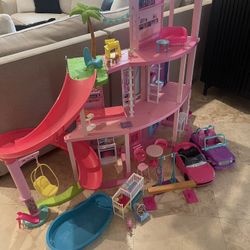 Barbie Dream House And Cars 