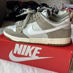 Mens Size 12 Nike Dunk Low Retro SE (color: Light Silver Light Army Sail White)
