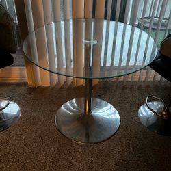 Glass Round Table