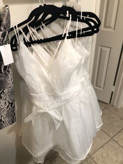 Short white summer dress