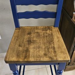 2 Blue 30" Bar Stools
