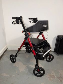 Matinal 4-Wheel Rollator Walker with Seat