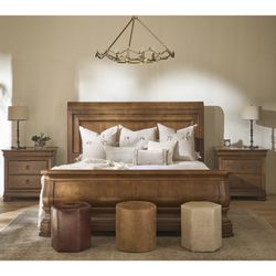 King Louie P’s Sleigh Bedroom Set (mattress not Included) 