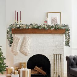 National Tree Company 9ft Glittery Pomegranate Pine Garland With Clear Lights