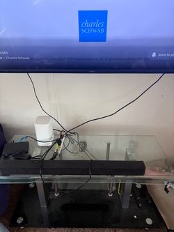 Glass entertainment center piece
