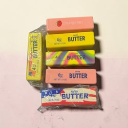 Squishy stress, butter toys  set of 6