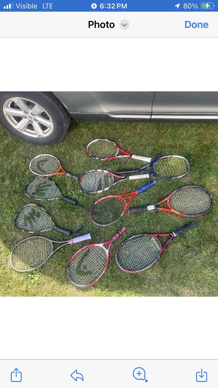 Lot Of ASSORTRD Tennis Racquets
