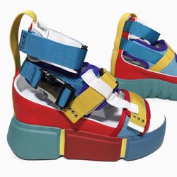 Women’s Multicolored Chunky sandals.