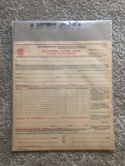 🚂Vintage 1950’s Railroad shipping form- Rare🚂