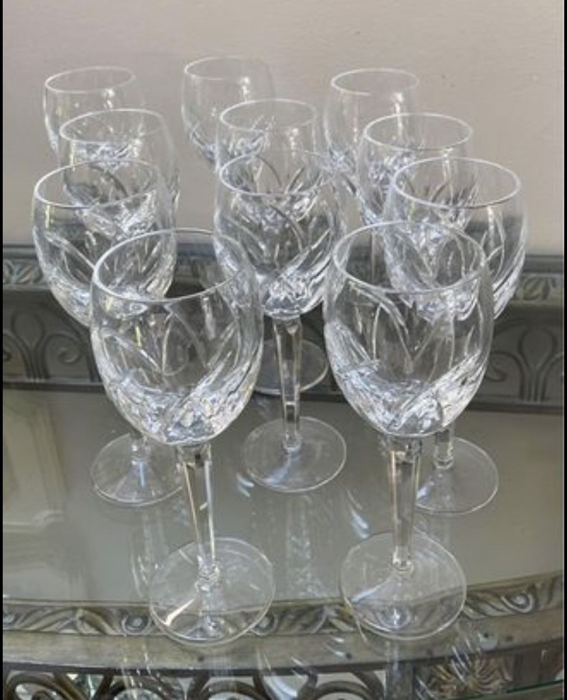 Set of 11 Waterford Crystal, Tall Stem.