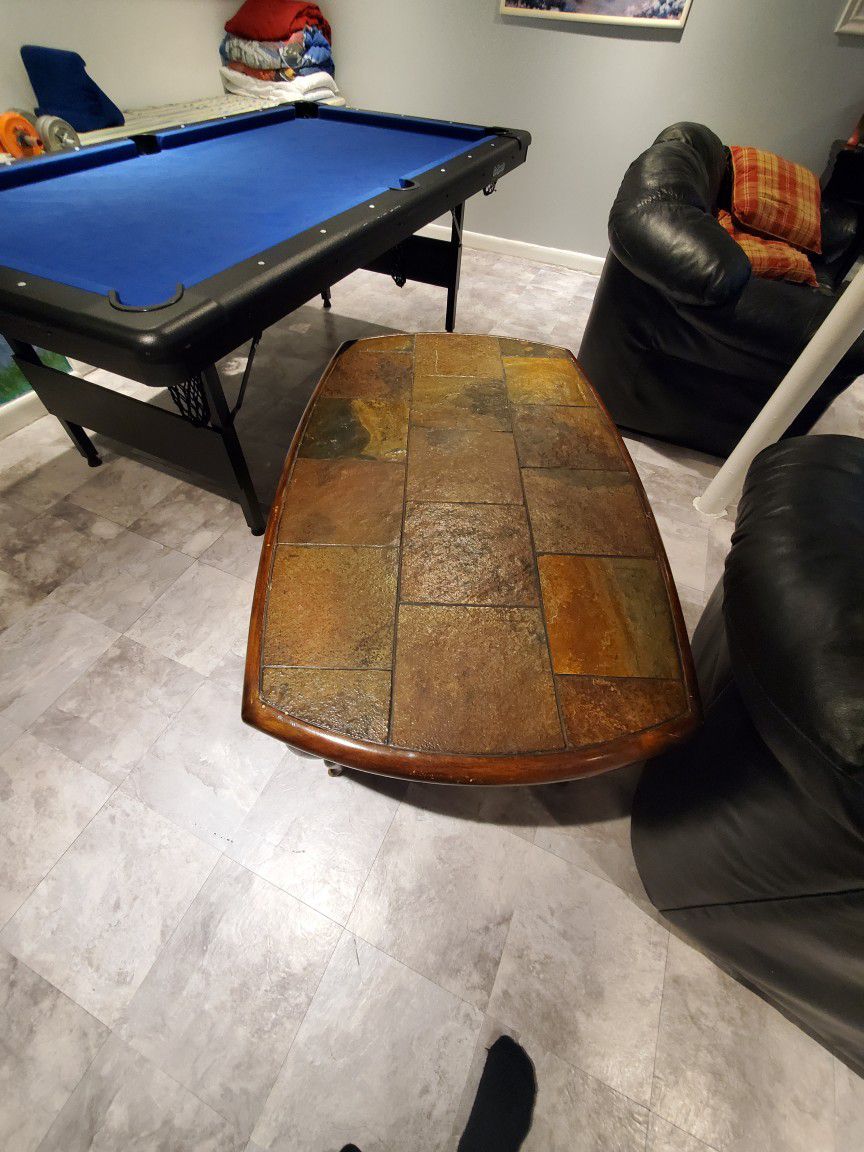 Antique  Coffee Table, Solid Slate