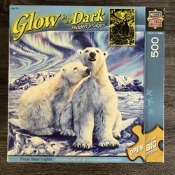Glow In The Dark Puzzle Polar Bear Lights 500 pieces