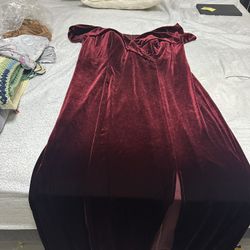 Burgundy Velvet Gown- Plus US 18