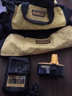 DEWALT big bag, little bag, charger, battery