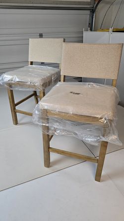 Nathan James Linus Modern Upholstered Counter Height Bar Stool with Back and Solid Rubberwood Legs