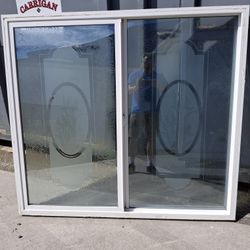 Vinyl Window 60x54  Slider Obscured Glass 