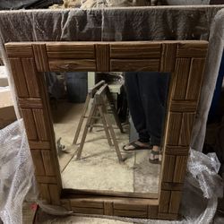 2 Large Wooden Mirrors