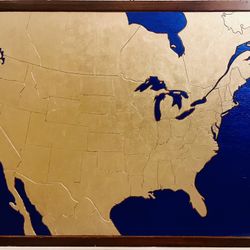 Map Of  United States Of America Wall Art  