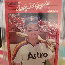 Craig Biggio Variation '90 Donruss No Dot Behind Inc Baseball Card 