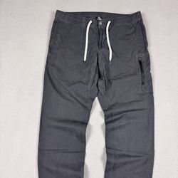 Vuori Ripstop Pant Mens XL Gray Dark Drawstring Elastic Waist Outdoor Hiking