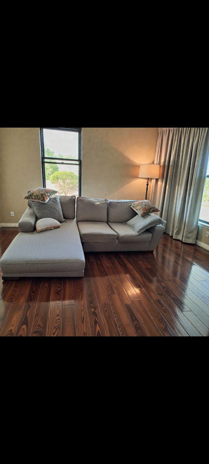 Grey Two-Piece Sectional - Lounger + Loveseat, Comfort That Commands the Room

