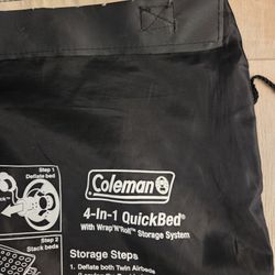 Coleman Twin QuickBed Air Mattress with Wrap 'N' Roll Storage - Flocked Top