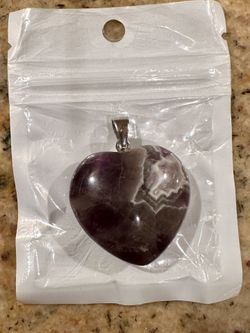 Dream Amethyst Heart Crystal Pendant 
