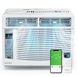 ROVSUN 6000 BTU 115V Window Air Conditioner with Install Kit 1. Fast Cooling: 6,000 BTU window-mounted air conditioner is perfect for coo