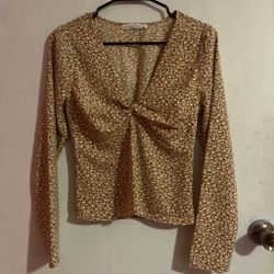 Brown long sleeve top