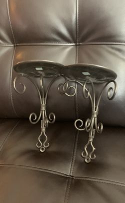 Set of wall hanging candle holders