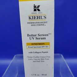 Kiehls Better Screen UV Serum Sunscreen SPF 50 with Collagen Peptides Exp 05/26