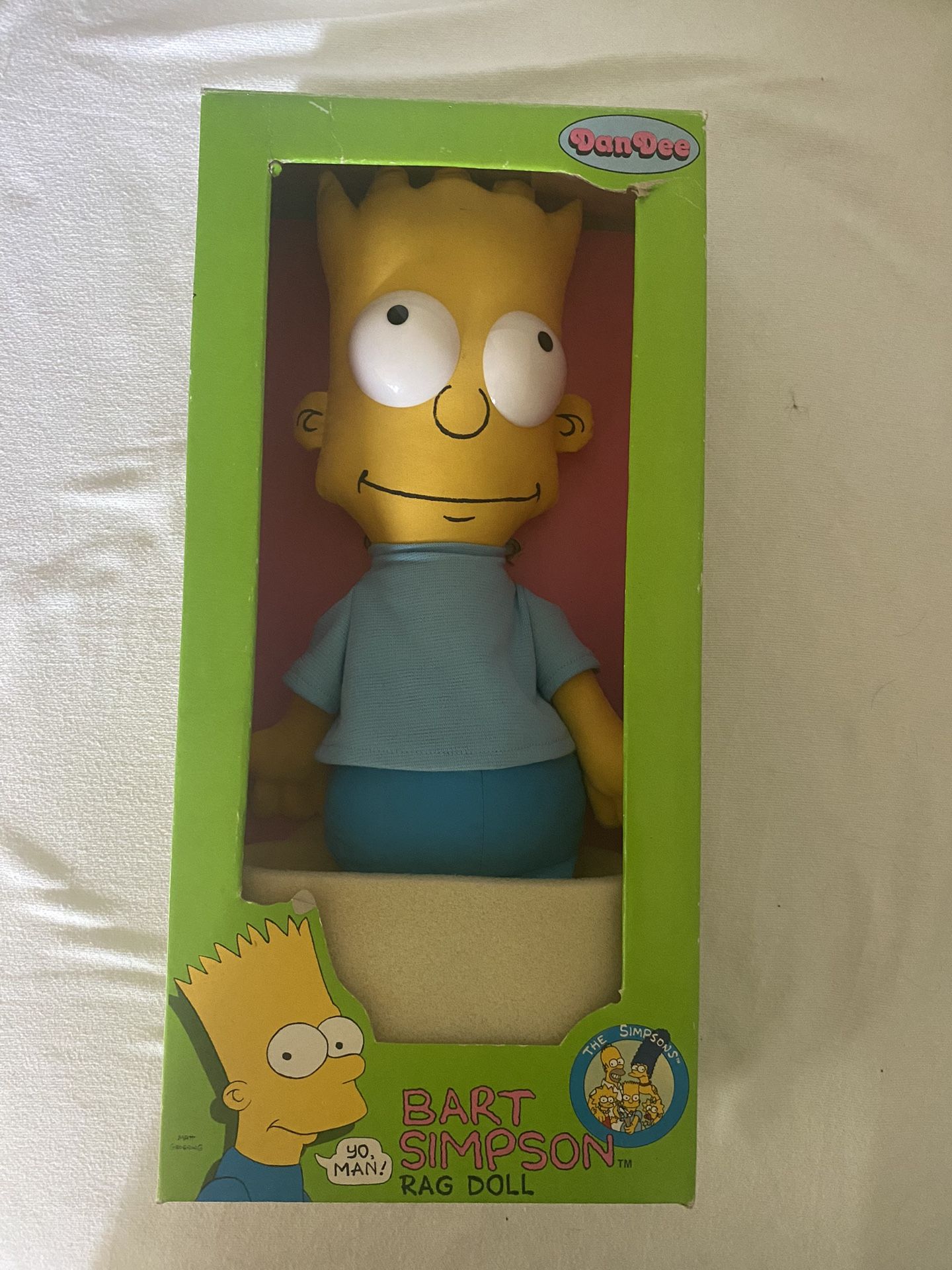 1990 Dan Dee Bart Simpson Rag Doll