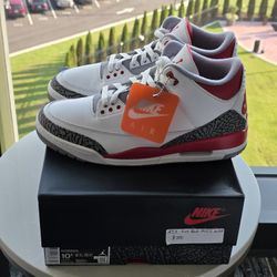 Deadstock Jordan Retro 3 Fire Red Sz 11 